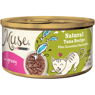 Purina Muse Natural Adult Grain Free Tuna Recipe in Gravy Canned Cat Food