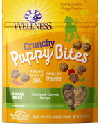 Wellness Natural Grain Free Crunchy Puppy Bites Chicken and Carrots Recipe Dog Treats