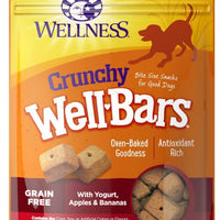 Wellness Natural Grain Free Wellbars Crunchy Yogurt, Apples and Bananas Recipe Dog Treats