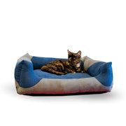 K&H Pet Products Classy Lounger Gray/Blue Pet Bed