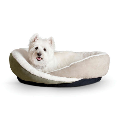 K&H Pet Products Huggy Nest Green/Tan Pet Bed