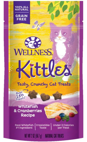 Wellness Kittles Grain Free Whitefish and Cranberries Recipe Crunchy Cat Treats