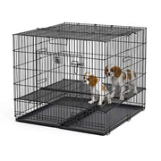 Midwest Puppy Black Playpen with Plastic Pan and 1/2 Floor Grid