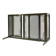 Richell Deluxe Free Standing Mesh Brown Pet Gate