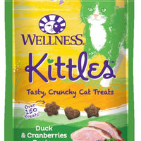 Wellness Kittles Grain Free Duck and Cranberries Recipe Crunchy Cat Treats