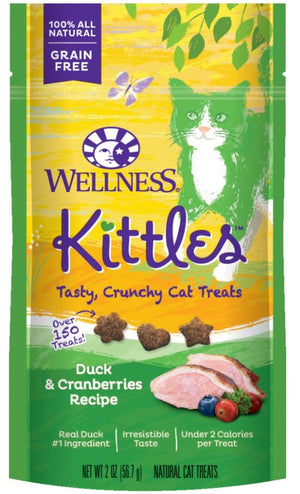 Wellness Kittles Grain Free Duck and Cranberries Recipe Crunchy Cat Treats