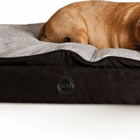 K&H Pet Products Feather Top Orthopedic Black/Gray Pet Bed