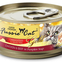 Fussie Cat Super Premium Grain Free Chicken and Beef in Pumpkin Soup Canned Cat Food