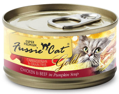 Fussie Cat Super Premium Grain Free Chicken and Beef in Pumpkin Soup Canned Cat Food