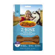 Zukes Z-Bones Grain Free Clean Carrot Crisp Dental Dog Treats