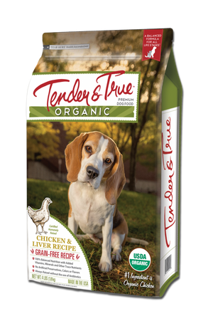 Tender & True Grain Free Organic Chicken and Liver Recipe Dry Dog Food