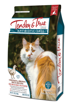 Tender & True Antibiotic-Free Chicken and Brown Rice Recipe Dry Cat Food