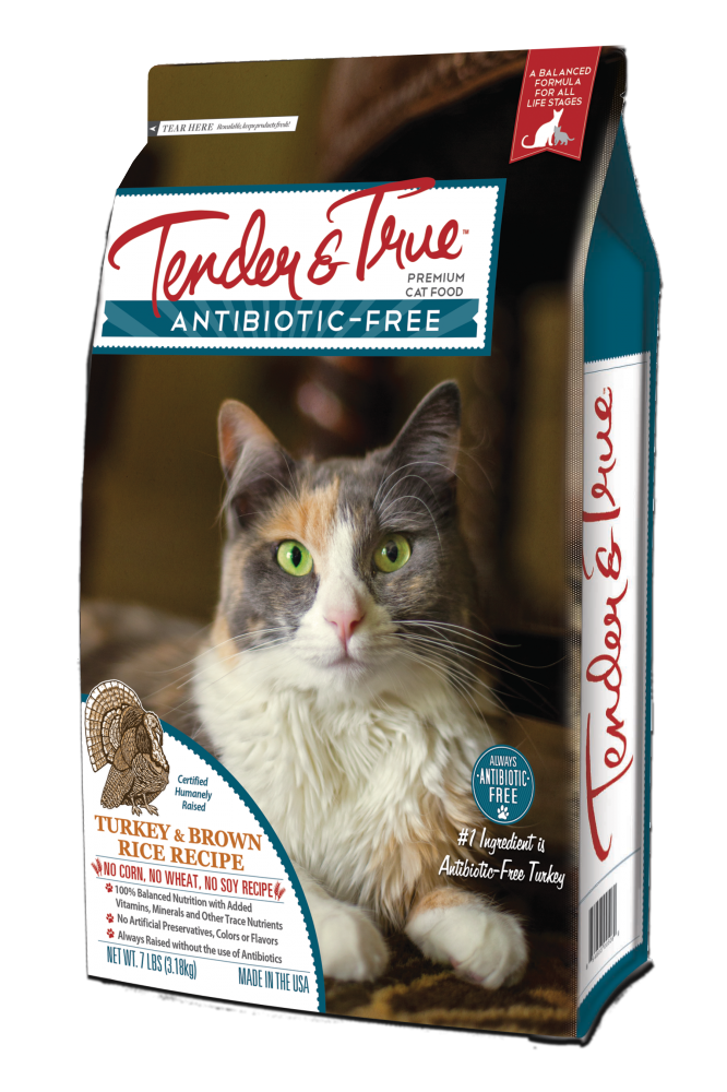 Tender & True Antibiotic-Free Turkey and Brown Rice Recipe Dry Cat Food