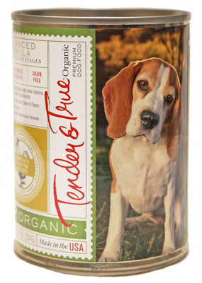Tender & True Grain Free Organic Chicken and Liver Recipe Canned Dog Food