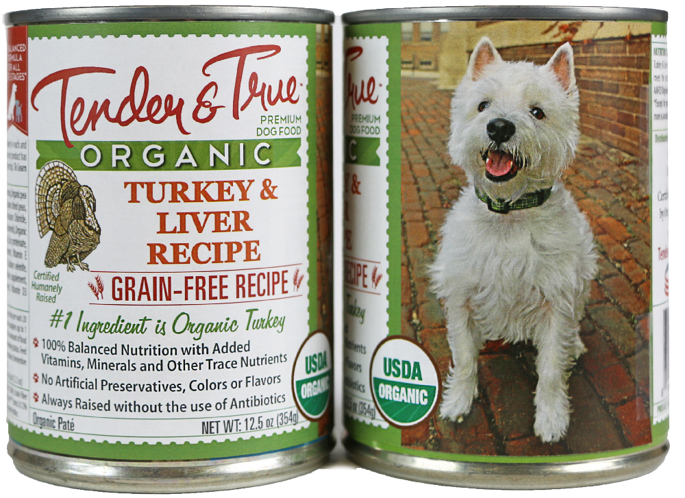 Tender & True Grain Free Organic Turkey and Liver Recipe Canned Dog Food