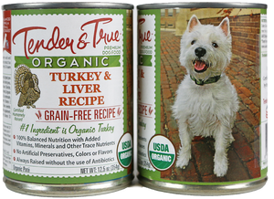 Tender & True Grain Free Organic Turkey and Liver Recipe Canned Dog Food