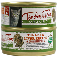 Tender & True Grain Free Organic Turkey and Liver Recipe Canned Cat Food
