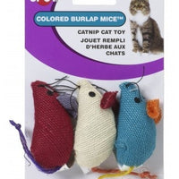 Ethical Pet SPOT Colored Burlap Mice Catnip Toy