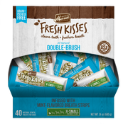 Merrick Fresh Kisses Grain Free Mint Breath Strips Extra Small Dog Treat Box