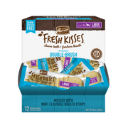 Merrick Fresh Kisses Grain Free Mint Breath Strips Large Dog Treat Box