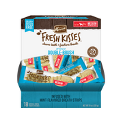 Merrick Fresh Kisses Grain Free Mint Breath Strips Medium Dog Treat Box