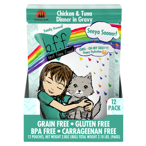 Weruva BFF Oh My Gravy Seeya Sooner Grain Free Chicken and Tuna in Gravy Canned Cat Food