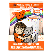 Weruva BFF Oh My Gravy Purr-Fect Plannin Grain Free Chicken, Tuna and Salmon in Gravy Wet Cat Food Pouch