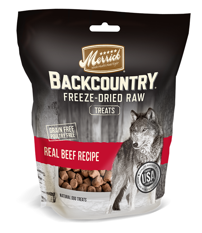 Merrick Backcountry Freeze Dried Grain Free Real Beef Recipe Dog Treats