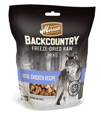 Merrick Backcountry Freeze Dried Grain Free Real Chicken Recipe Dog Treats