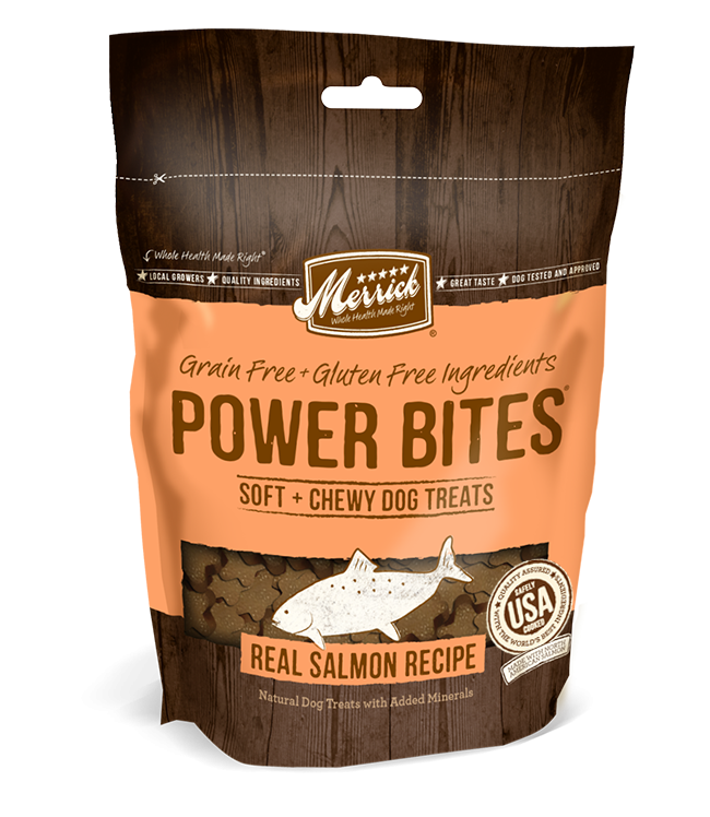 Merrick Power Bites Grain Free Salmon Dog Treats