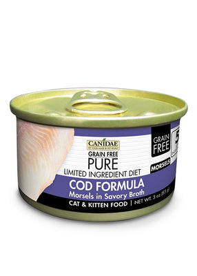 Canidae Grain Free PURE Limited Ingredient Diet Cod Morsels in Broth Recipe Canned Cat Food