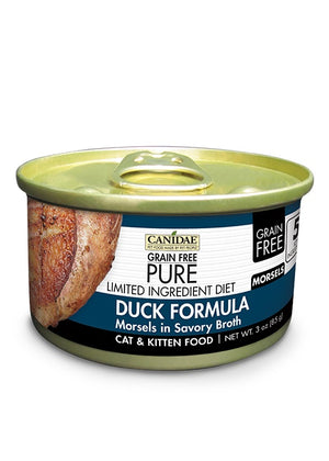 Canidae Grain Free PURE Limited Ingredient Diet Duck Morsels in Broth Canned Cat Food
