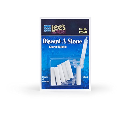 Lee's Pet Products 6-Pack Discard a Stone Disposable Air Diffuser for Aquarium Pump, Coarse