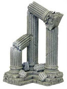 Blue Ribbon Pet Products Resin Aquarium Ornament - Three Column Ruins Corner Section, 9 L x 6.5 D x 11 H Inch
