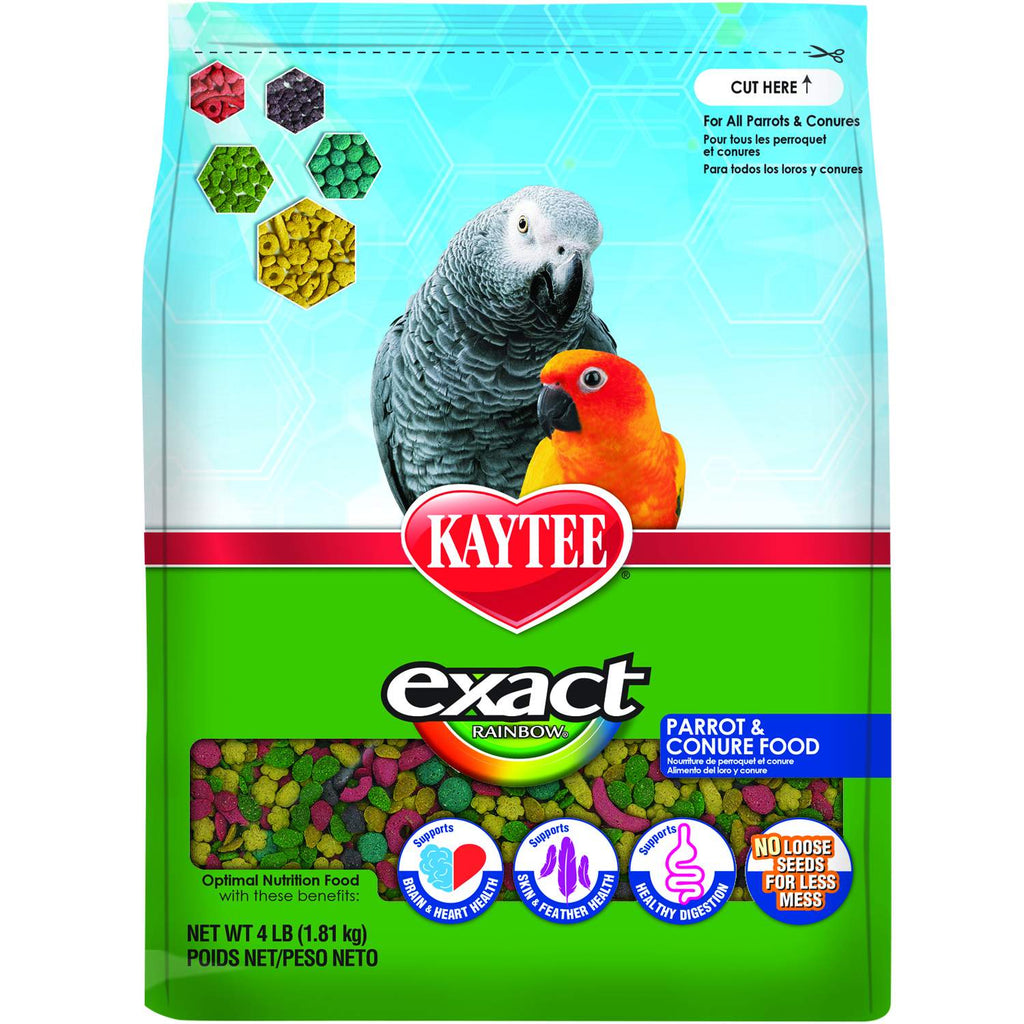 Kaytee Exact Rainbow Parrot and Conure Food 4 Pound