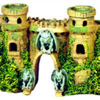 Exotic Environments Castle Fortress with Gargoyles Aquarium Ornament, 10-Inch by 3-1/2-Inch by 5-1/2-Inch