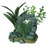 Blue Ribbon Resin Ornament - Rock Arch With Plants Small