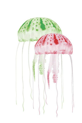 Aquatop Floating Jellyfish Decor 2pk - Green/Red
