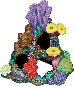 Exotic Environments Indonesian Reef Cavern Aquarium Ornament, 9-Inch by 7-Inch by 8-Inch