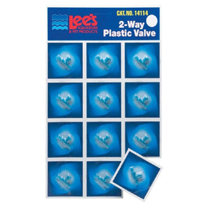 Lee's Pet Products Card Plastic Valve for Aquarium Pumps full card with 12 valves.