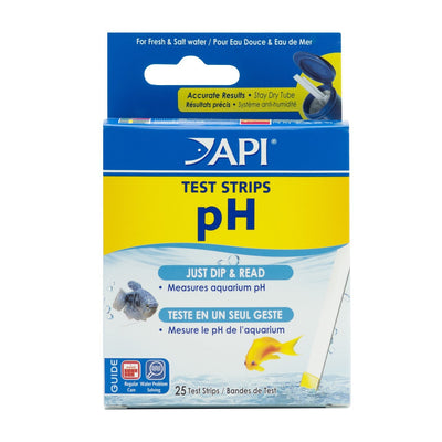 API pH TEST STRIPS Freshwater and Saltwater Aquarium Water test strips 25-Count Box