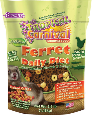 FM Brown Tropical Carnival Natural Ferret Daily Diet 2.5 lbs