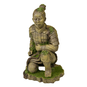 Blue Ribbon Exotic Environments Qing Dynasty Terracotta Statue with Moss