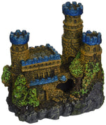 Blue Ribbon Pet Products Resin Ornament - Medieval Castle Mini Blue 4"es x 2.25"es x 4"es