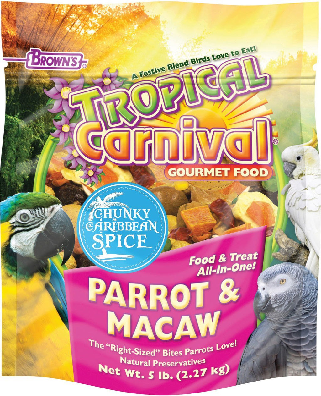 F.M. Brown’s Tropical Carnival Caribbean Parrot/Macaw 5lb