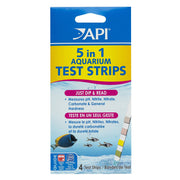 API 5-IN-1 TEST STRIPS Freshwater and Saltwater Aquarium Test Strips 4-Count