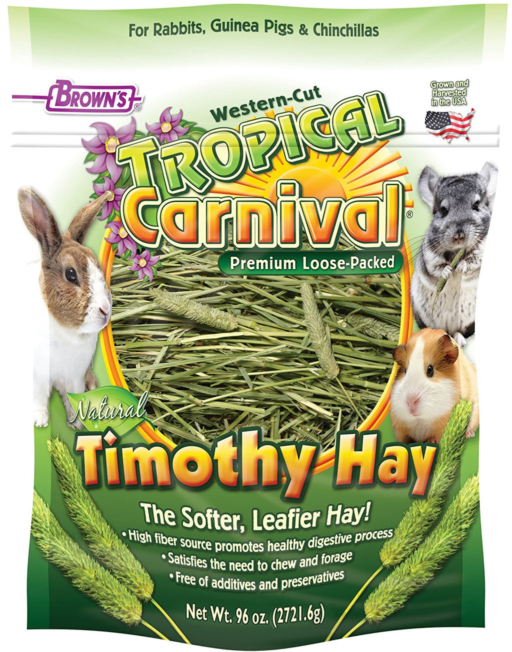 F.M Brown's Tropical Carnival Timothy Hay 96 oz