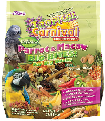 F.M. Brown’s Tropical Carnival Natural Parrot/Macaw Food 4lbs