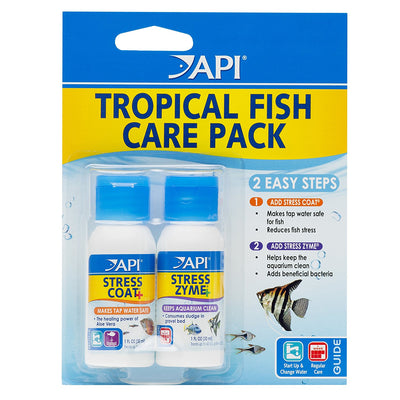 API TROPICAL FISH CARE PACK Water Conditioner 1-Ounce Bottle 2-Pack