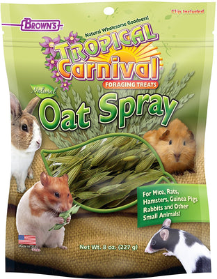 F.M. Brown's Tropical Carnival Natural Oat Spray For Small Animals 8 oz